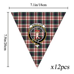 ScotsTee Shop Scottish Robertson Dress Modern Crest Tartan Triangle Flags Tartan Bunting, Pennants (12pcs)