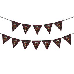 ScotsTee Shop Scottish Rattray of Lude Crest Tartan Triangle Flags Tartan Bunting, Pennants (12pcs)