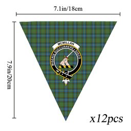 ScotsTee Shop Scottish McMillan Hunting Ancient Crest Tartan Triangle Flags Tartan Bunting, Pennants (12pcs)