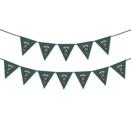 ScotsTee Shop Scottish MacNeill Of Barra Ancient Crest Tartan Triangle Flags Tartan Bunting, Pennants (12pcs)