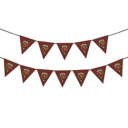 ScotsTee Shop Scottish McIntosh Modern Crest Tartan Triangle Flags Tartan Bunting, Pennants (12pcs)