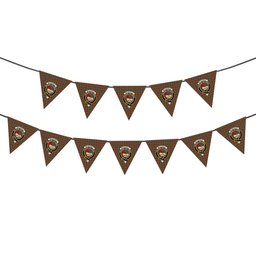 ScotsTee Shop Scottish MacDonald of Kingsburgh Crest Tartan Triangle Flags Tartan Bunting, Pennants (12pcs)