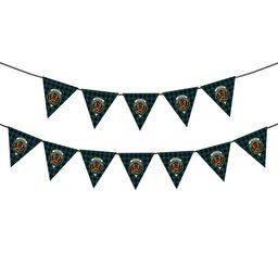 ScotsTee Shop Scottish Johnston of Caskieben Modern Crest Tartan Triangle Flags Tartan Bunting, Pennants (12pcs)