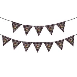 ScotsTee Shop Scottish MacDonald Dress Modern Crest Tartan Triangle Flags Tartan Bunting, Pennants (12pcs)