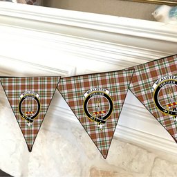 ScotsTee Shop Scottish McAlister Dress Ancient Crest Tartan Triangle Flags Tartan Bunting, Pennants (12pcs)