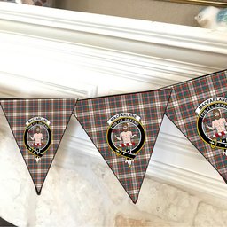 ScotsTee Shop Scottish MacFarlane Dress Ancient Crest Tartan Triangle Flags Tartan Bunting, Pennants (12pcs)