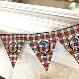 ScotsTee Shop Scottish Rose Dress Ancient Crest Tartan Triangle Flags Tartan Bunting, Pennants (12pcs)