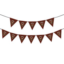 ScotsTee Shop Scottish MacDonald of Staffa 2 Crest Tartan Triangle Flags Tartan Bunting, Pennants (12pcs)
