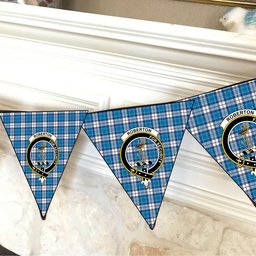 ScotsTee Shop Scottish Roberton Crest Tartan Triangle Flags Tartan Bunting, Pennants (12pcs)