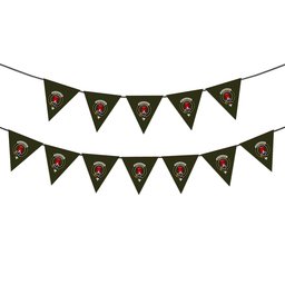 ScotsTee Shop Scottish Macnaughton Hunting Crest Tartan Triangle Flags Tartan Bunting, Pennants (12pcs)