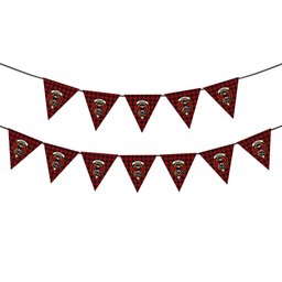 ScotsTee Shop Scottish MacLeod Black and Red Crest Tartan Triangle Flags Tartan Bunting, Pennants (12pcs)
