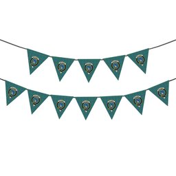 ScotsTee Shop Scottish Montgomery Ancient Crest Tartan Triangle Flags Tartan Bunting, Pennants (12pcs)