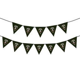 ScotsTee Shop Scottish MacLean Hunting Crest Tartan Triangle Flags Tartan Bunting, Pennants (12pcs)
