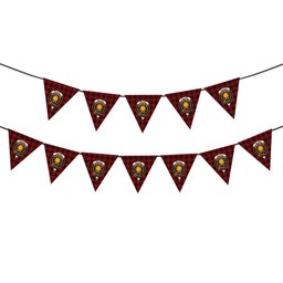 ScotsTee Shop Scottish McLeod of Raasay Crest Tartan Triangle Flags Tartan Bunting, Pennants (12pcs)