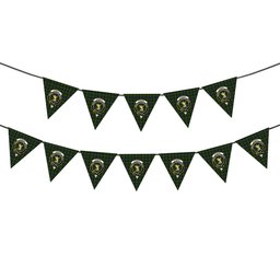 ScotsTee Shop Scottish Stewart Hunting Crest Tartan Triangle Flags Tartan Bunting, Pennants (12pcs)