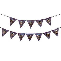 ScotsTee Shop Scottish Skirving Crest Tartan Triangle Flags Tartan Bunting, Pennants (12pcs)
