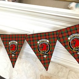 ScotsTee Shop Scottish McNeacail Ancient Crest Tartan Triangle Flags Tartan Bunting, Pennants (12pcs)