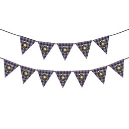 ScotsTee Shop Scottish Stewart of Appin Hunting Dress Crest Tartan Triangle Flags Tartan Bunting, Pennants (12pcs)