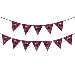 ScotsTee Shop Scottish Little Crest Tartan Triangle Flags Tartan Bunting, Pennants (12pcs)