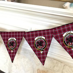 ScotsTee Shop Scottish Little Crest Tartan Triangle Flags Tartan Bunting, Pennants (12pcs)