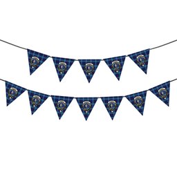 ScotsTee Shop Scottish McKerrell of Hillhouse Crest Tartan Triangle Flags Tartan Bunting, Pennants (12pcs)
