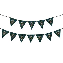 ScotsTee Shop Scottish MacNeil of Barra Chief Crest Tartan Triangle Flags Tartan Bunting, Pennants (12pcs)