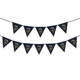 ScotsTee Shop Scottish Lumsden Green Crest Tartan Triangle Flags Tartan Bunting, Pennants (12pcs)
