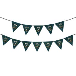 ScotsTee Shop Scottish Stevenson Hunting Red Stripe Crest Tartan Triangle Flags Tartan Bunting, Pennants (12pcs)
