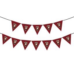 ScotsTee Shop Scottish Ruthven Modern Crest Tartan Triangle Flags Tartan Bunting, Pennants (12pcs)
