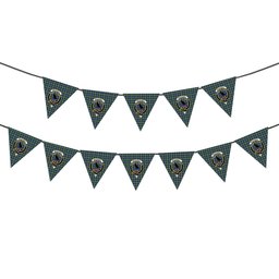 ScotsTee Shop Scottish MacDonell Of Glengarry Ancient Crest Tartan Triangle Flags Tartan Bunting, Pennants (12pcs)