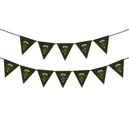 ScotsTee Shop Scottish Maxwell Hunting Crest Tartan Triangle Flags Tartan Bunting, Pennants (12pcs)