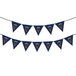 ScotsTee Shop Scottish MacCorquodale 2 Crest Tartan Triangle Flags Tartan Bunting, Pennants (12pcs)