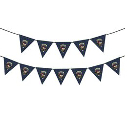 ScotsTee Shop Scottish MacDonald Lord of the Isles Hunting 2 Crest Tartan Triangle Flags Tartan Bunting, Pennants (12pcs)