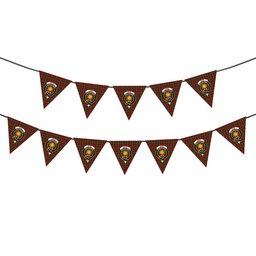 ScotsTee Shop Scottish Kerr Ancient Clan Crest Tartan Triangle Flags Tartan Bunting, Pennants (12pcs)