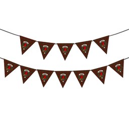 ScotsTee Shop Scottish McNicol Crest Tartan Triangle Flags Tartan Bunting, Pennants (12pcs)