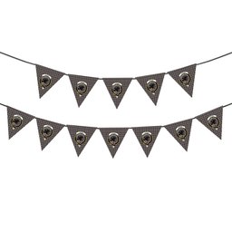 ScotsTee Shop Scottish Little Arisaid Crest Tartan Triangle Flags Tartan Bunting, Pennants (12pcs)