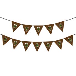 ScotsTee Shop Scottish Seton Hunting Modern Crest Tartan Triangle Flags Tartan Bunting, Pennants (12pcs)