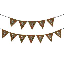 ScotsTee Shop Scottish Strang Ancient Crest Tartan Triangle Flags Tartan Bunting, Pennants (12pcs)