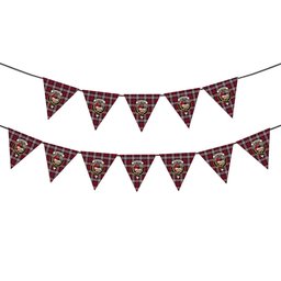 ScotsTee Shop Scottish McDonald Dress Irish Crest Tartan Triangle Flags Tartan Bunting, Pennants (12pcs)