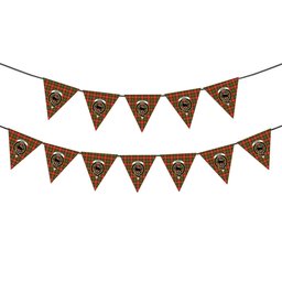 ScotsTee Shop Scottish Nisbet Ancient Crest Tartan Triangle Flags Tartan Bunting, Pennants (12pcs)