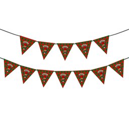ScotsTee Shop Scottish Moncreiffe Modern Crest Tartan Triangle Flags Tartan Bunting, Pennants (12pcs)
