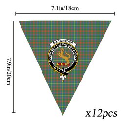 ScotsTee Shop Scottish MacKintosh Hunting Ancient Crest Tartan Triangle Flags Tartan Bunting, Pennants (12pcs)