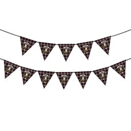 ScotsTee Shop Scottish Lindsay Hunting Ancient Crest Tartan Triangle Flags Tartan Bunting, Pennants (12pcs)