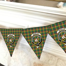 ScotsTee Shop Scottish McMillan Old Ancient Crest Tartan Triangle Flags Tartan Bunting, Pennants (12pcs)