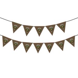 ScotsTee Shop Scottish MacDonald of Glencoe Ancient Crest Tartan Triangle Flags Tartan Bunting, Pennants (12pcs)
