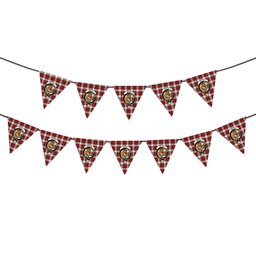 ScotsTee Shop Scottish MacFie Dress Ancient Crest Tartan Triangle Flags Tartan Bunting, Pennants (12pcs)