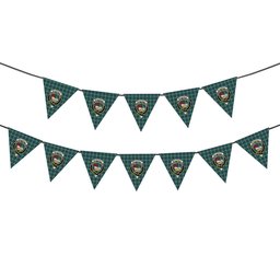 ScotsTee Shop Scottish MacDonald of the Isles Hunting Ancient Crest Tartan Triangle Flags Tartan Bunting, Pennants (12pcs)