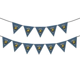 ScotsTee Shop Scottish Thompson Society Dress Blue Modern Crest Tartan Triangle Flags Tartan Bunting, Pennants (12pcs)