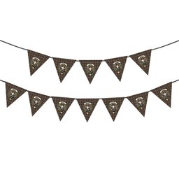 ScotsTee Shop Scottish Murray of Atholl Weathered Crest Tartan Triangle Flags Tartan Bunting, Pennants (12pcs)