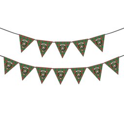 ScotsTee Shop Scottish Muirhead SC Crest Tartan Triangle Flags Tartan Bunting, Pennants (12pcs)